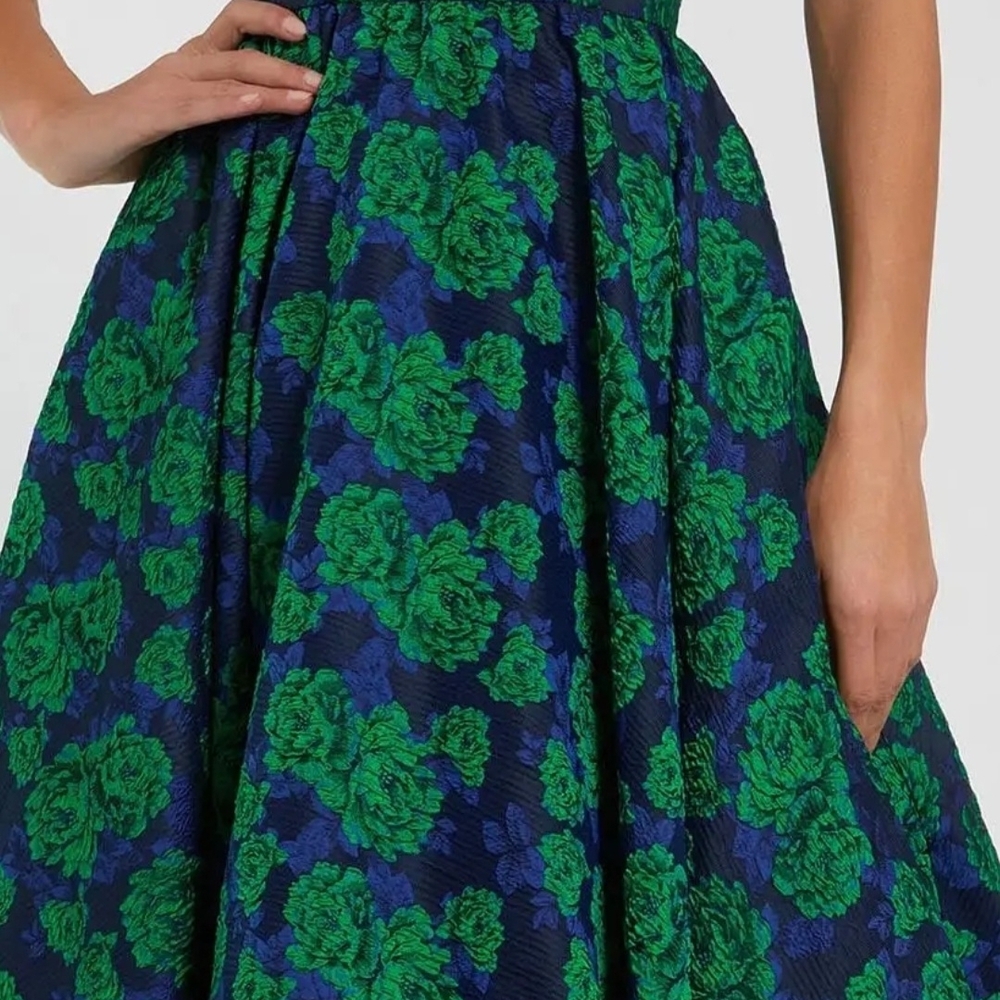 Mac Duggal Strapless Blue and Green Dress - Picture 5 of 8